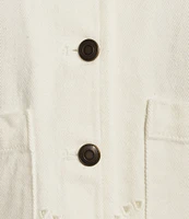 C&V Chelsea & Violet Eyelet Hem Coordinating Denim Jacket