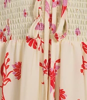 C&V Chelsea & Violet Floral Border Printed Halter Midi Dress
