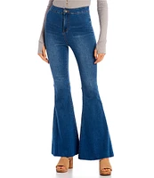 C&V Chelsea & Violet High Rise Raw Edge Flare Jeans