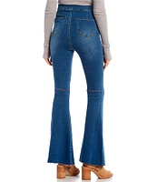 C&V Chelsea & Violet High Rise Raw Edge Flare Jeans