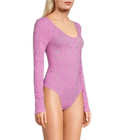 C&V Chelsea & Violet Knit Long Sleeve Texture Bodysuit