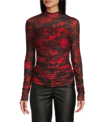 C&V Chelsea & Violet Knit Rose Print Top