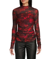 C&V Chelsea & Violet Knit Rose Print Top