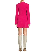 C&V Chelsea & Violet Long Sleeve Flare Sweater Dress