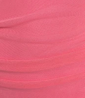 C&V Chelsea & Violet Long Sleeve Mesh Rosette Midi Dress