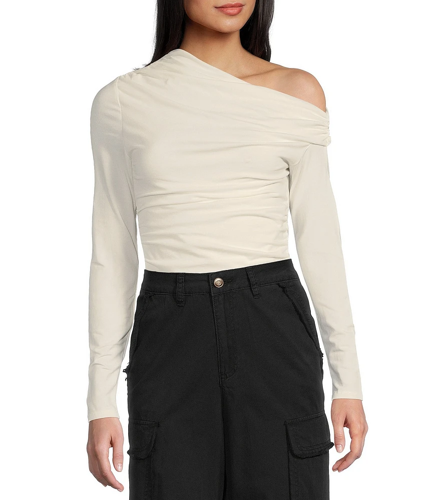 C&V Chelsea & Violet Long Sleeve Off-The-Shoulder Bodysuit