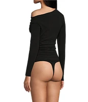 C&V Chelsea & Violet Long Sleeve Off-The-Shoulder Bodysuit