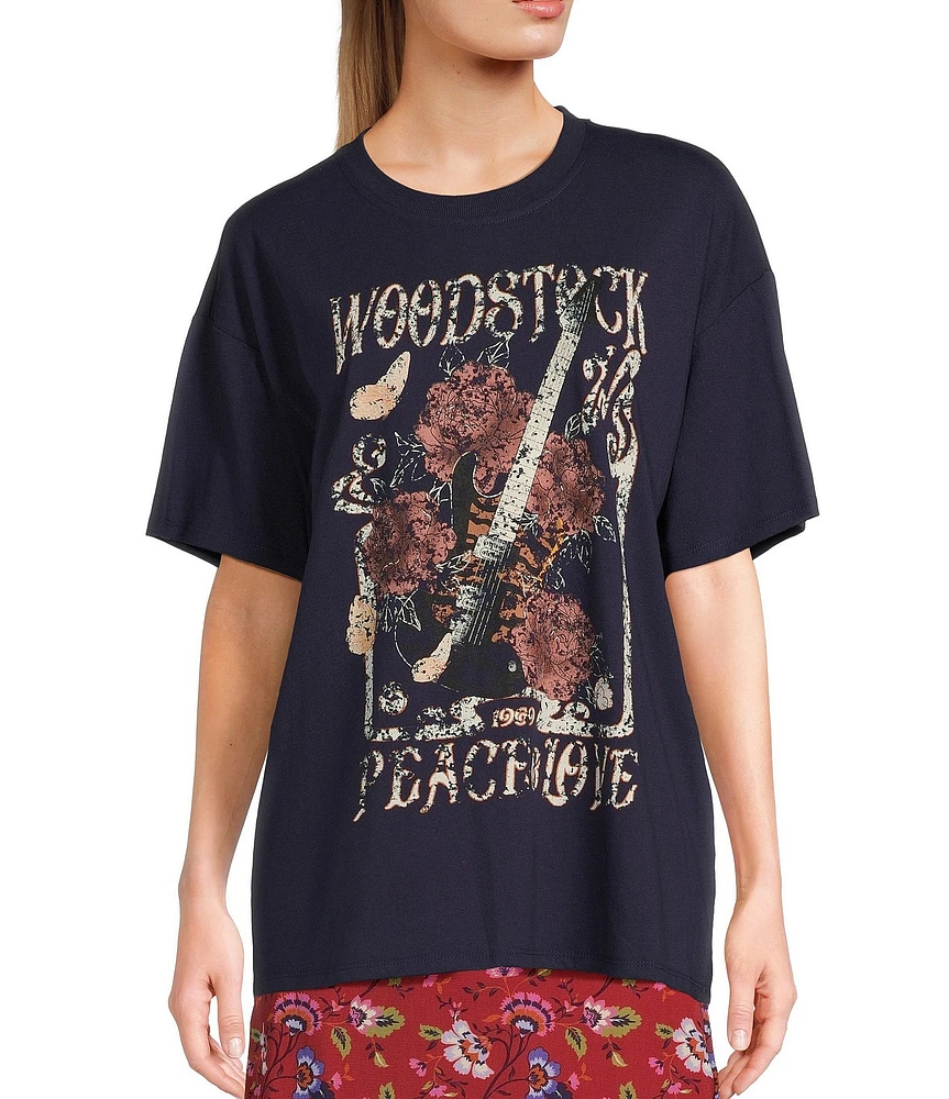 C&V Chelsea & Violet Oversized Woodstock Graphic T-Shirt