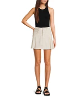 C&V Chelsea & Violet Pleated Denim Skirt