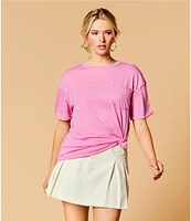 C&V Chelsea & Violet Pleated Denim Skirt