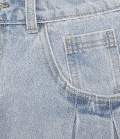 C&V Chelsea & Violet Pleated Denim Skirt
