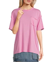 C&V Chelsea & Violet Short Sleeve Round Neck Burnout T-Shirt