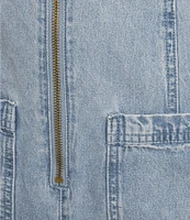 C&V Chelsea & Violet Sleeveless Rolled Hem Denim Romper