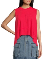 C&V Chelsea & Violet Sleeveless Shark Bite Tank