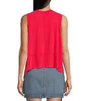 C&V Chelsea & Violet Sleeveless Shark Bite Tank
