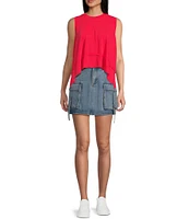 C&V Chelsea & Violet Sleeveless Shark Bite Tank