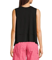C&V Chelsea & Violet Sleeveless Shark Bite Tank