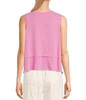 C&V Chelsea & Violet Sleeveless Shark Bite Tank