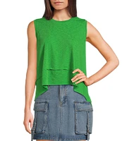 C&V Chelsea & Violet Sleeveless Shark Bite Tank