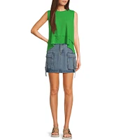 C&V Chelsea & Violet Sleeveless Shark Bite Tank