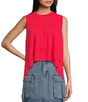 C&V Chelsea & Violet Sleeveless Shark Bite Tank
