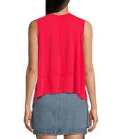 C&V Chelsea & Violet Sleeveless Shark Bite Tank