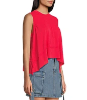 C&V Chelsea & Violet Sleeveless Shark Bite Tank