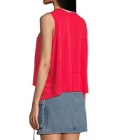 C&V Chelsea & Violet Sleeveless Shark Bite Tank
