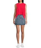 C&V Chelsea & Violet Sleeveless Shark Bite Tank