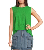 C&V Chelsea & Violet Sleeveless Shark Bite Tank