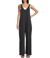 C&V Chelsea & Violet Sleeveless V-Neck Waistless Jumpsuit