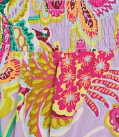 C&V Chelsea & Violet Square Neck Sleeveless Tiered Paisley Print Maxi Dress
