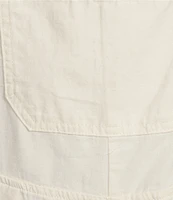 C&V Chelsea & Violet Square Neck Sleeveless Washed Twill Shortall