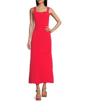 C&V Chelsea & Violet Square Neck Tie Back Maxi Dress
