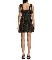 C&V Chelsea & Violet Tie Shoulder Ditsy Floral Print Dress