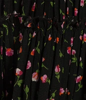 C&V Chelsea & Violet Tie Shoulder Ditsy Floral Print Dress