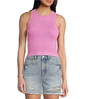 C&V Chelsea & Violet Washed Seamless Racerback Tank Top