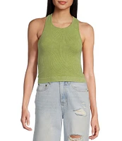 C&V Chelsea & Violet Washed Seamless Racerback Tank Top