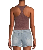 C&V Chelsea & Violet Washed Seamless Racerback Tank Top