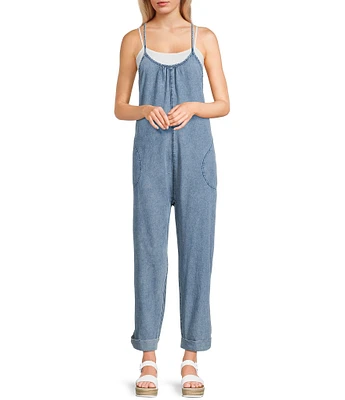 C&V Chelsea & Violet Washed Woven Jumpsuit