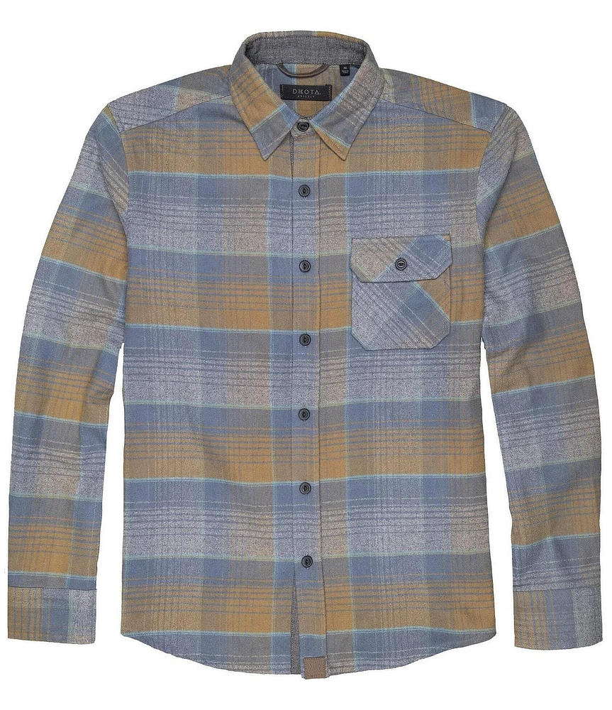 Dakota Grizzly Brock Long Sleeve Plaid Woven Shirt