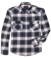 Dakota Grizzly Dutton Stretch Flannel Long Sleeve Plaid Woven Shirt