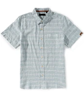 Dakota Grizzly Nate Short Sleeve Windowpane Plaid Woven Shirt