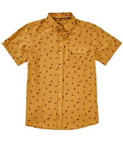 Dakota Grizzly Reel Stretch Short Sleeve Printed Woven Shirt