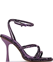 D'Amelio Footwear Dalilah Snake Print Strappy Dress Sandals