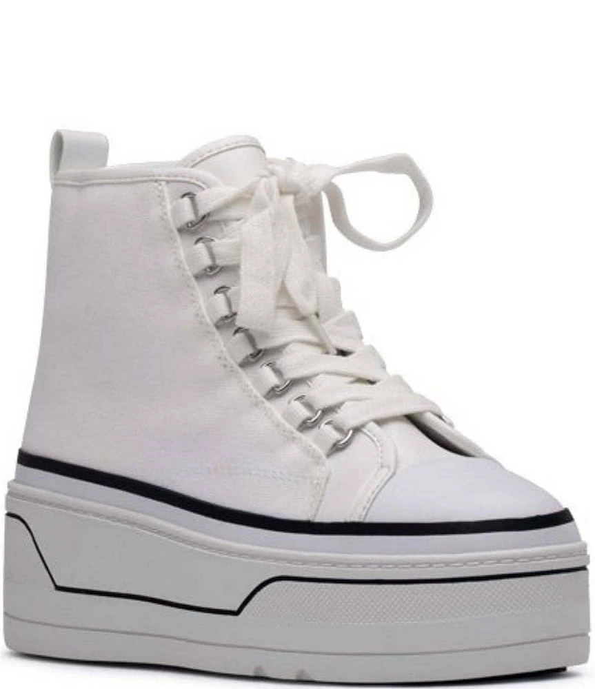 D'Amelio Footwear Eyekonn Canvas Platform High Top Sneakers