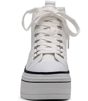 D'Amelio Footwear Eyekonn Canvas Platform High Top Sneakers