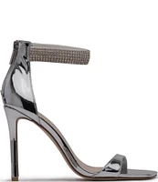 D'Amelio Footwear Havri Metallic Rhinestone Ankle Strap Dress Sandals