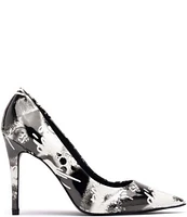 D'Amelio Footwear Karyenaa Graffiti Print Patent Pumps