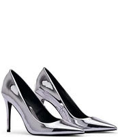 D'Amelio Footwear Karyenaa Mirror Metallic Patent Pumps